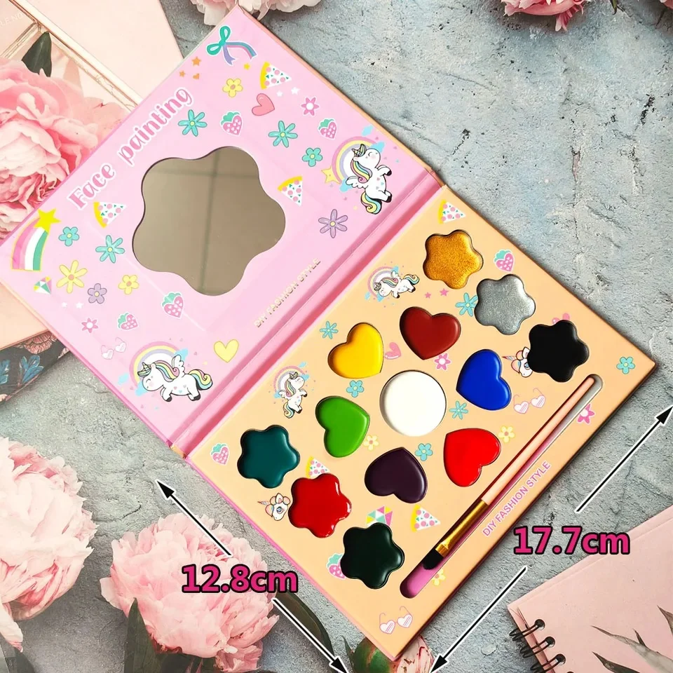 13 Color Safe Cosmatics Flash Tatoo Painting Art Set