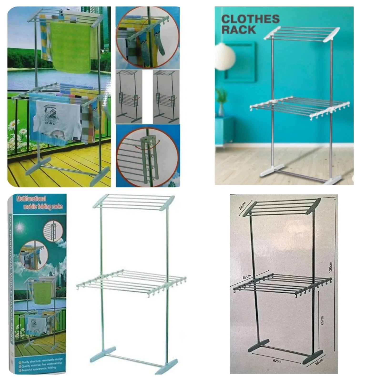2Layer Attachable Towel Rack (Box Packing)