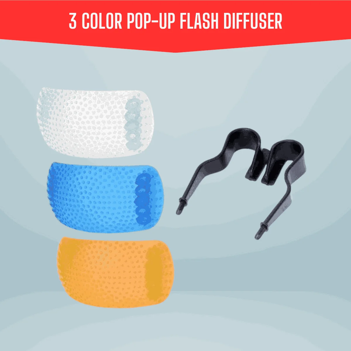 3 Color Pop-up Flash Diffuser for Balanced Exposures