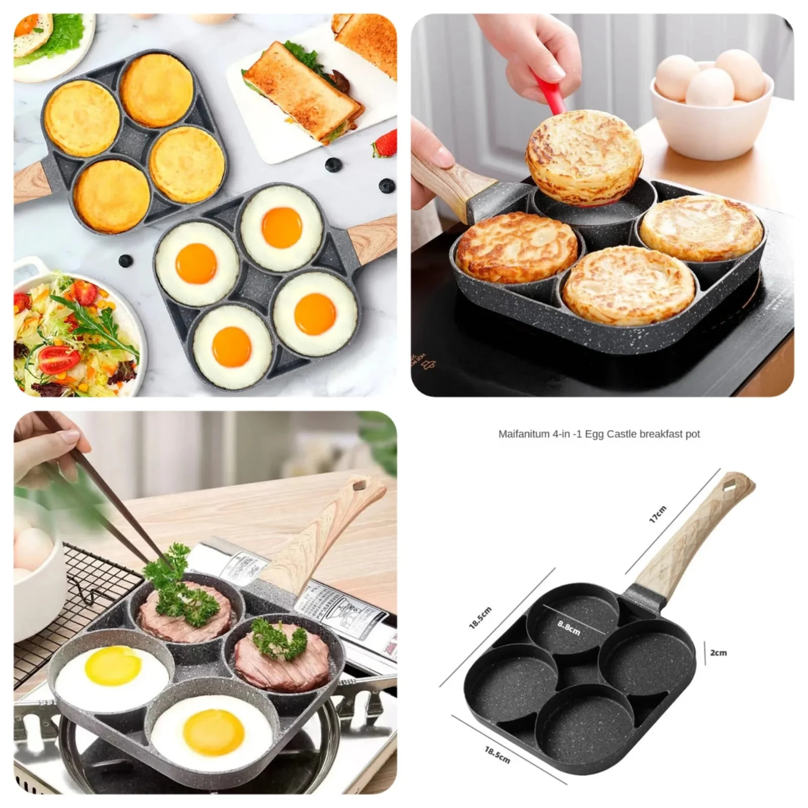 4 Mold Frying Pan (Box Packing) Premium Quality