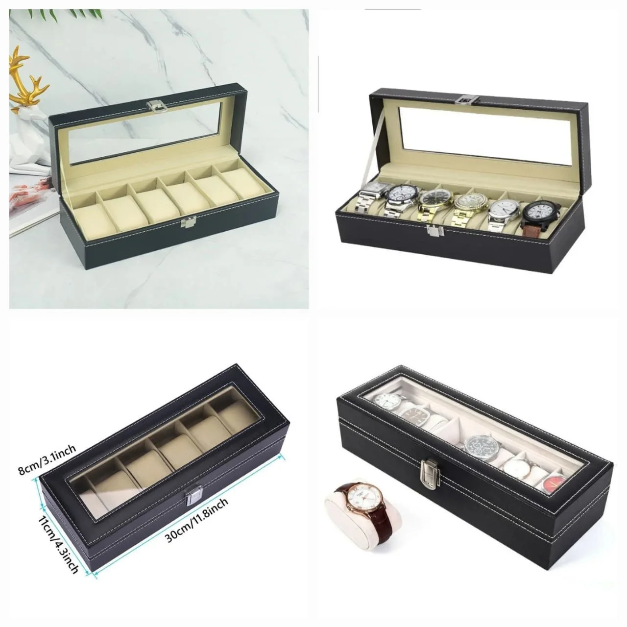 6 slots watch box