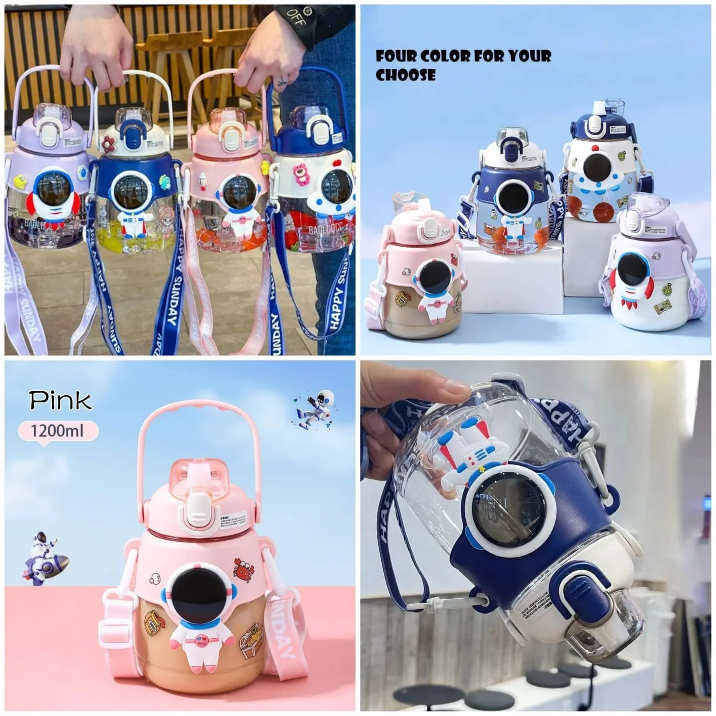 Astronaut Water Bottle ( Box Packing) Random Colours