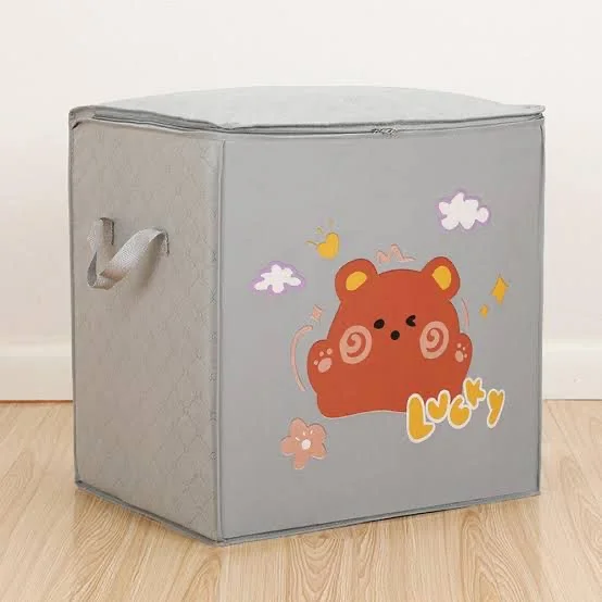 Cartoon Storage Bag Box Shape (Grey colour only)