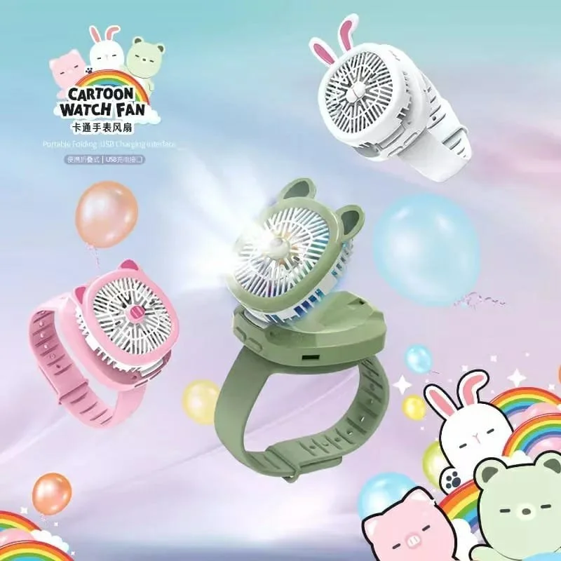 Cartoon Watch Portable Mini Fan