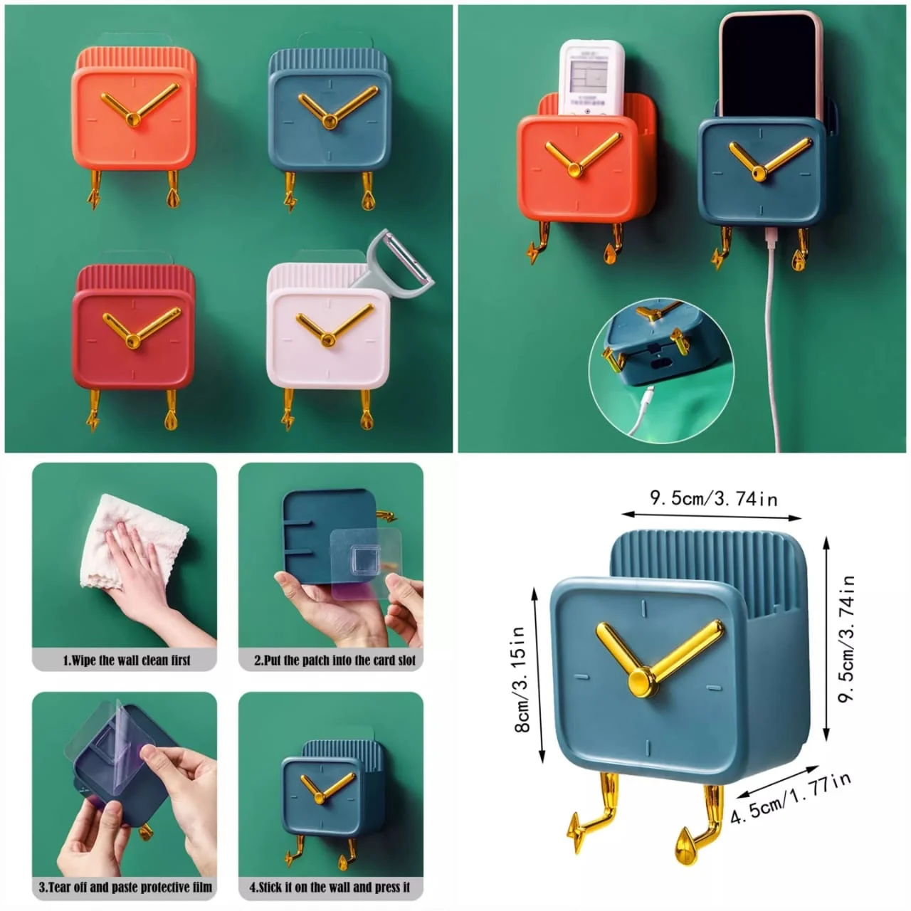 Clock Style Mobile Holder (Random Colours)