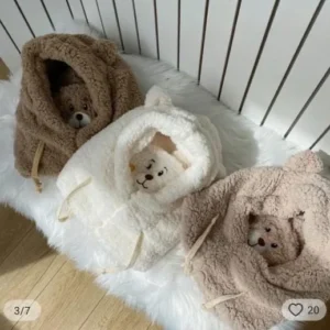 Cute Panda Winter Wool Hat & Scarf With Panda Mask (Random Colors)