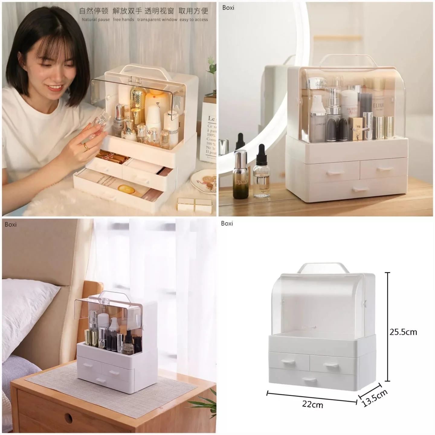 Desktop Acrylic Door Cosmetic Organizer (Box Packing)