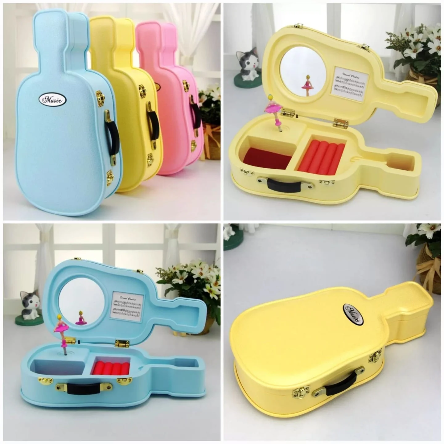 Guitar Violin Music Storage Box (Box Packing) Random Colours