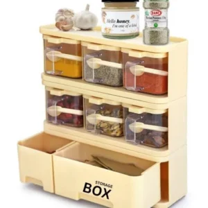 High Quality 6Pcs Spice Rack With Storage Box