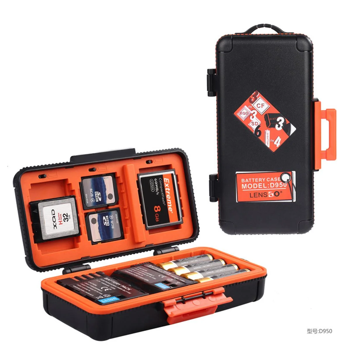 LENSGO D950 Camera Battery Storage Box – Ultimate Protection for AA Batteries and SD CF XQD Memory Cards