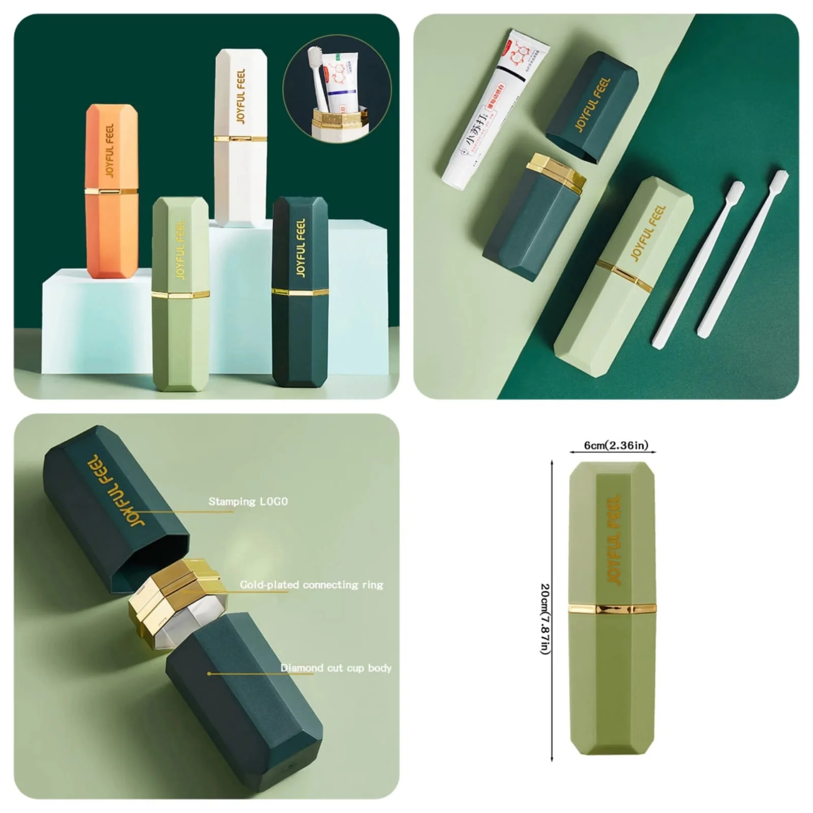 Luxury Travel Brush Holder (Random Colours)