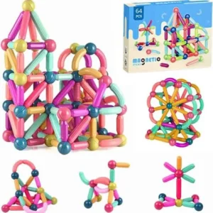 Magnetic Bar Blocks 64pcs
