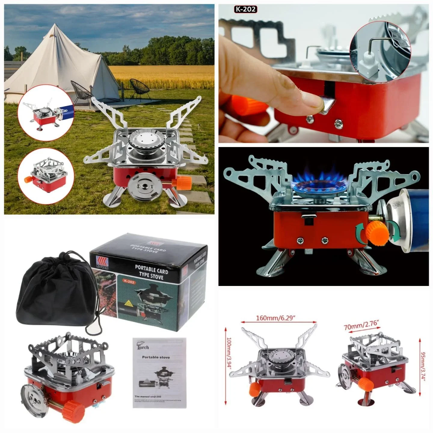 Mini Travelling Stove (Box Packing) Without Gas Bottle