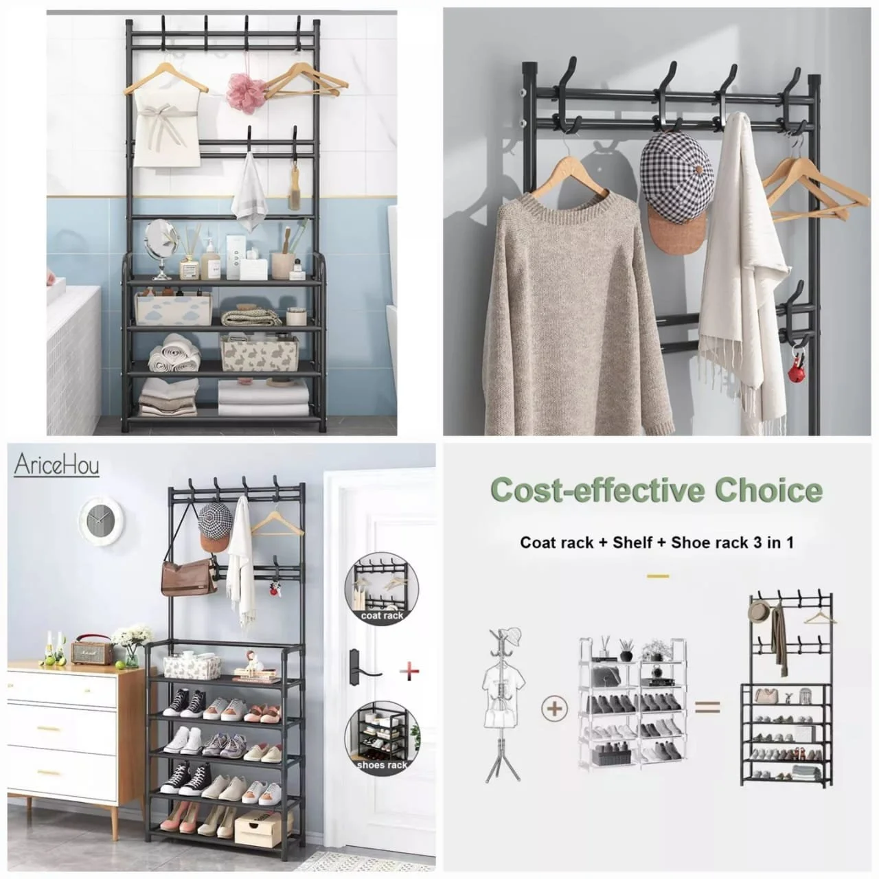 Multifunctional Coat & Shoes Rack (Box Packing)