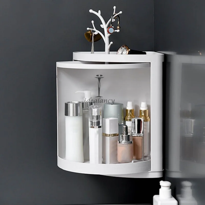 Multipurpose Bathroom Cabinet With Double Door Shelf Organizer Single Layer