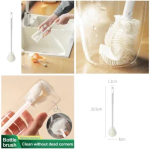 NEW SILICONE BOTTLE CLEANING BRUSH