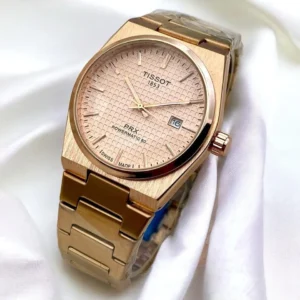 New Arrival Tissot PRX Stainless Steel Watch Copper Gold (Date Working)(With Box)