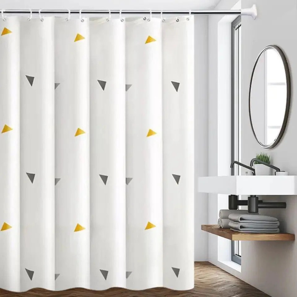 Printing Bathroom Shower Curtain Home Decoration Polyester Waterproof Bathtub Creative Shower Curtain with Hooks
