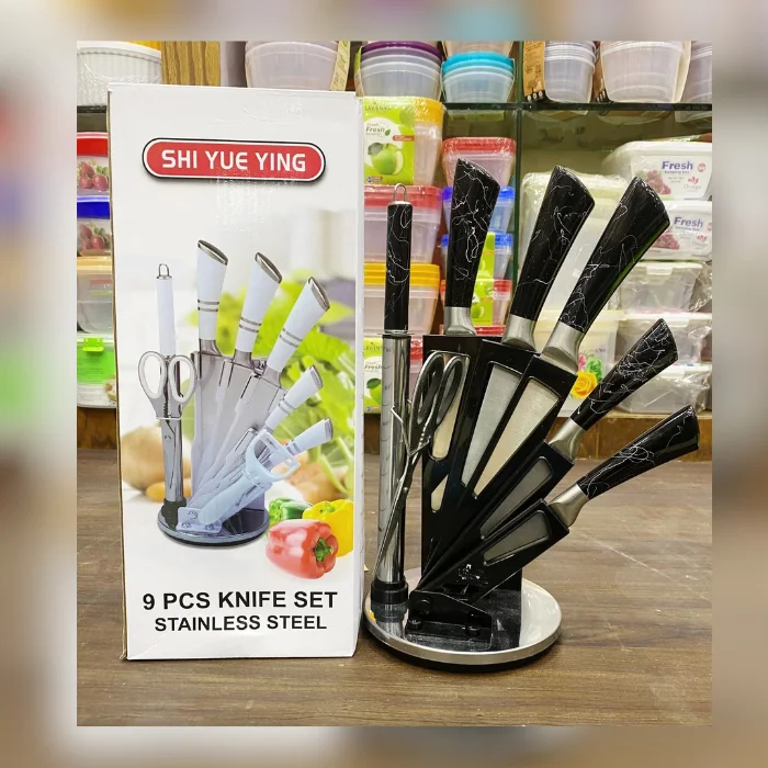 Shi Yue Ying 9pcs Stainless Steel Knife Set