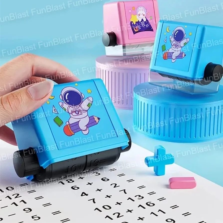 Teaching Stamp 2 in 1 Fill In The Blank Roller Reusable Math Roller Stamp Design Digital Stamp Within 100 Math Practice