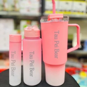 Tumbler 3pcs bottle set with straw