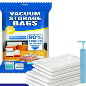 Vacuum Storage Bags 5 Bag And 1 Suction Pump