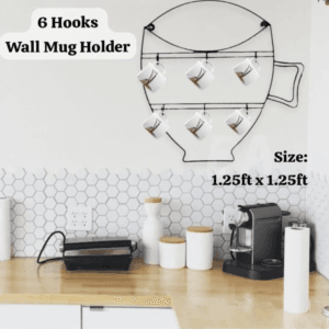 Wall Mounted Iron Mug Holder