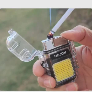 Rechargeable electric arc cigarette lighter floodlight outdoor multifunctional lighter flashlight Mini portable keychain light